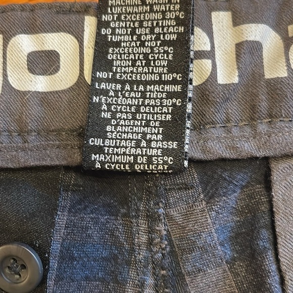 Gotcha size 38 brown/navy patterned 4 pocket zip 100% cotton shorts flat front - Picture 7 of 9